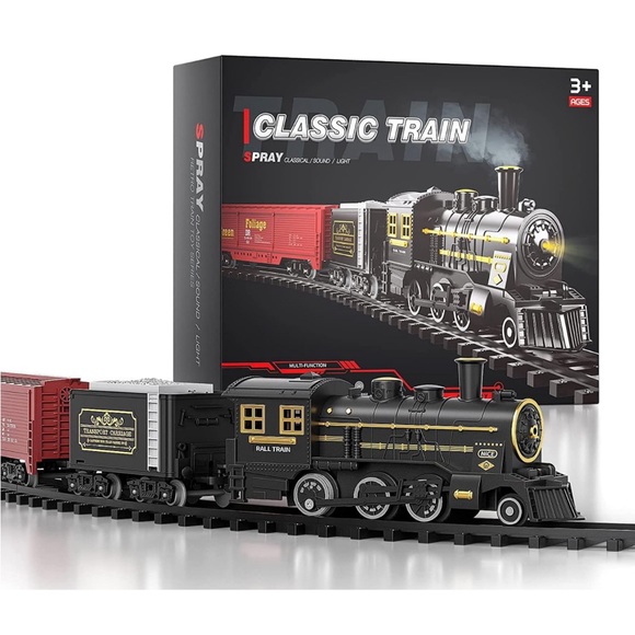 Electric Rechargeable🔋Train🚂Toy with Steam Engine w Light💡and Sounds🔊 - Picture 1 of 8